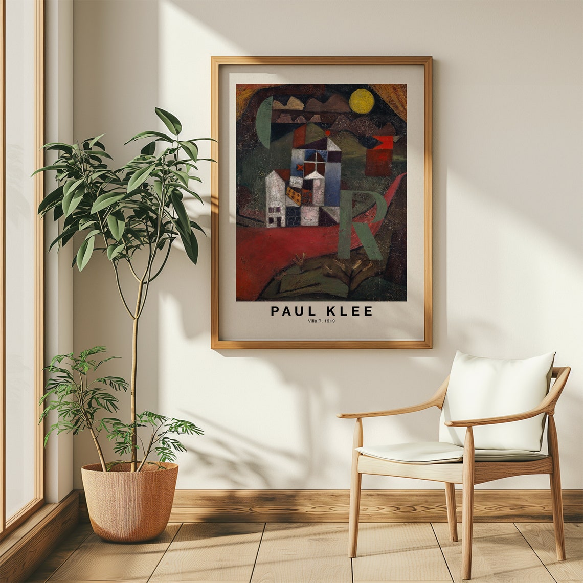 Paul Klee Villa R 1919 Cubist Village Under Moonlight Abstract Poster - Image 4