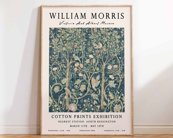 William Morris Cotton Prints Exhibition Bird Tapestry Art Print