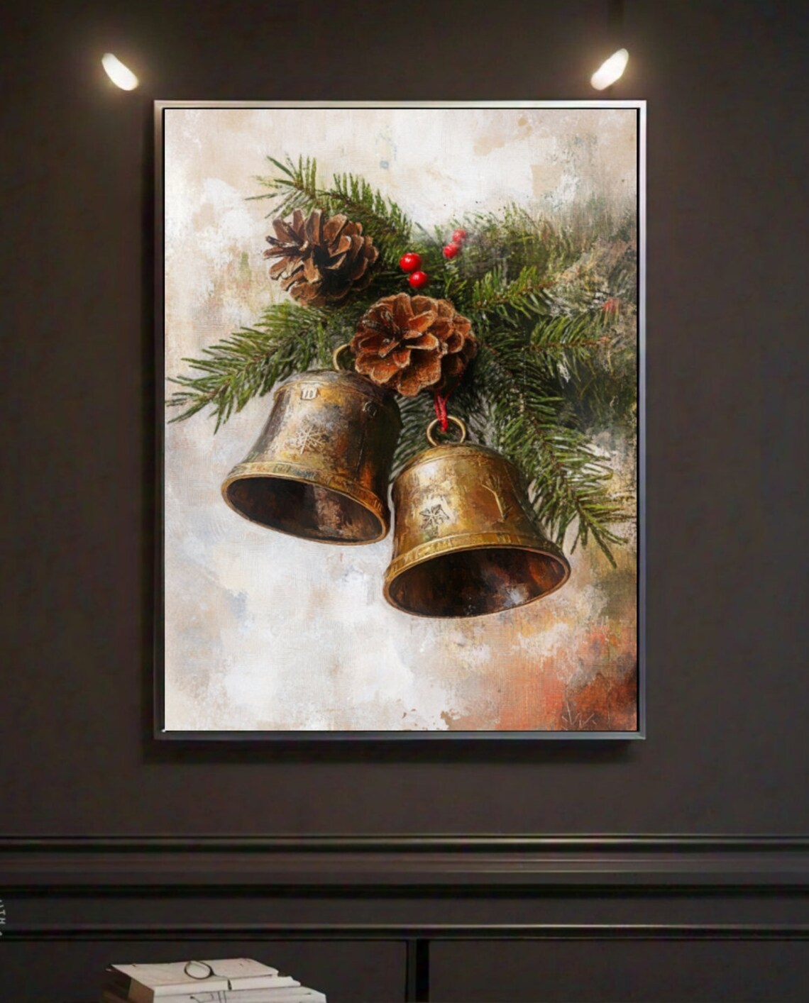 Jingle Bells Vintage Christmas Wall Art Print - Image 2