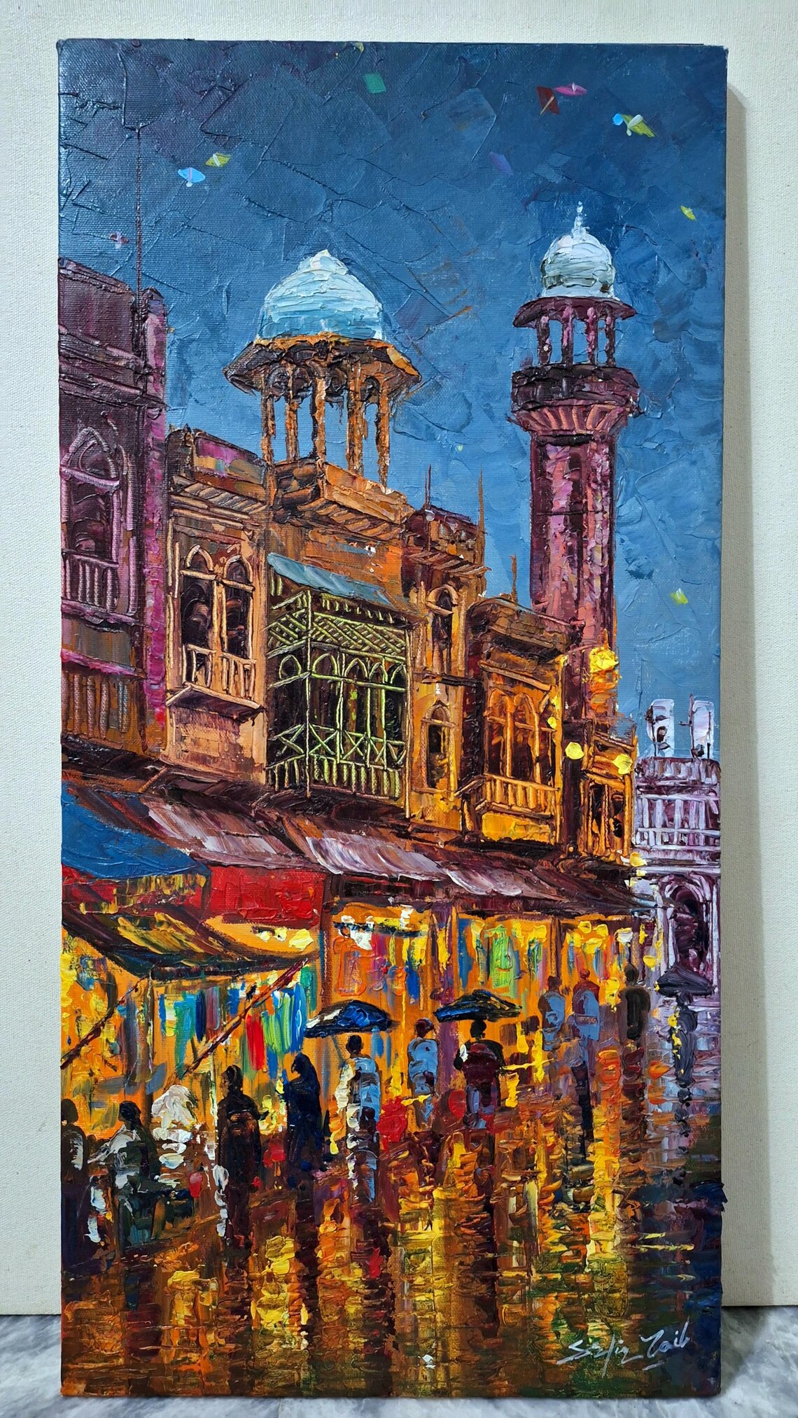 Indian Cityscape Painting, Asian Travel Art Print - Image 2