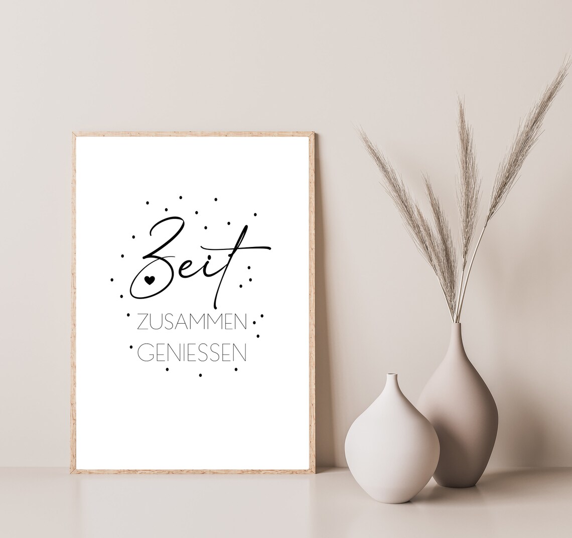 Enjoy Time Together Love Poster, Living Room Decor