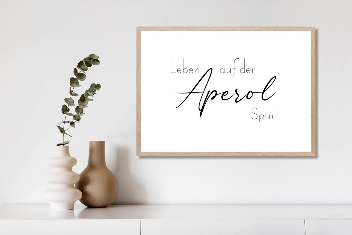 Leben Auf Der Aperol Spur German Aperol Cocktail Drink Quote Poster