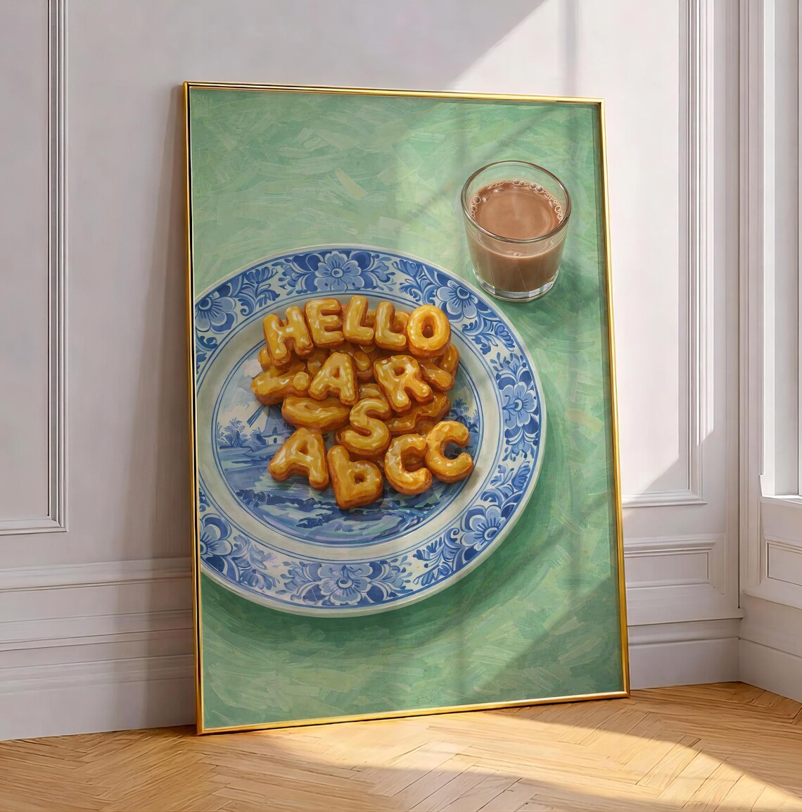 Alphabet Butter Cookies, Nostalgic Still Life Art Print