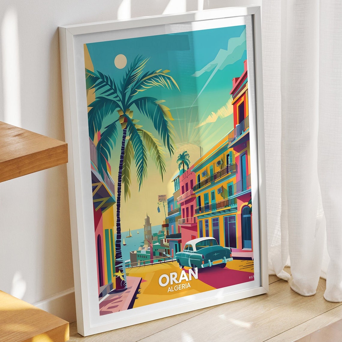 Oran Travel Print Algeria Oran Travel Poster Algeria Travel Poster Algeria Cityscape Wall Art Unique City Art Decor