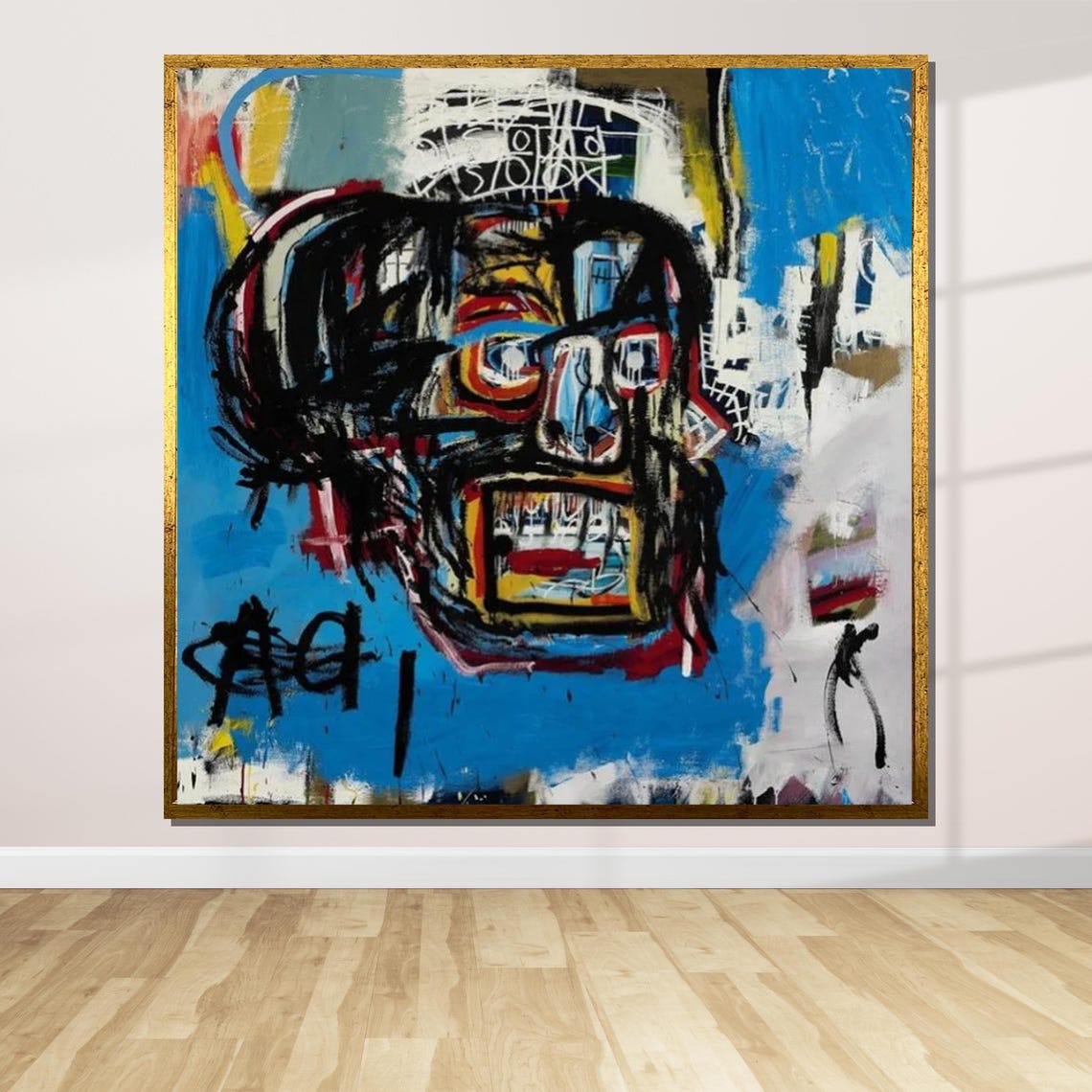 Basquiat Skull Art Print Jean Michel Basquiat Abstract Expressionist Art Modern Urban Wall Decor Ready To Hang
