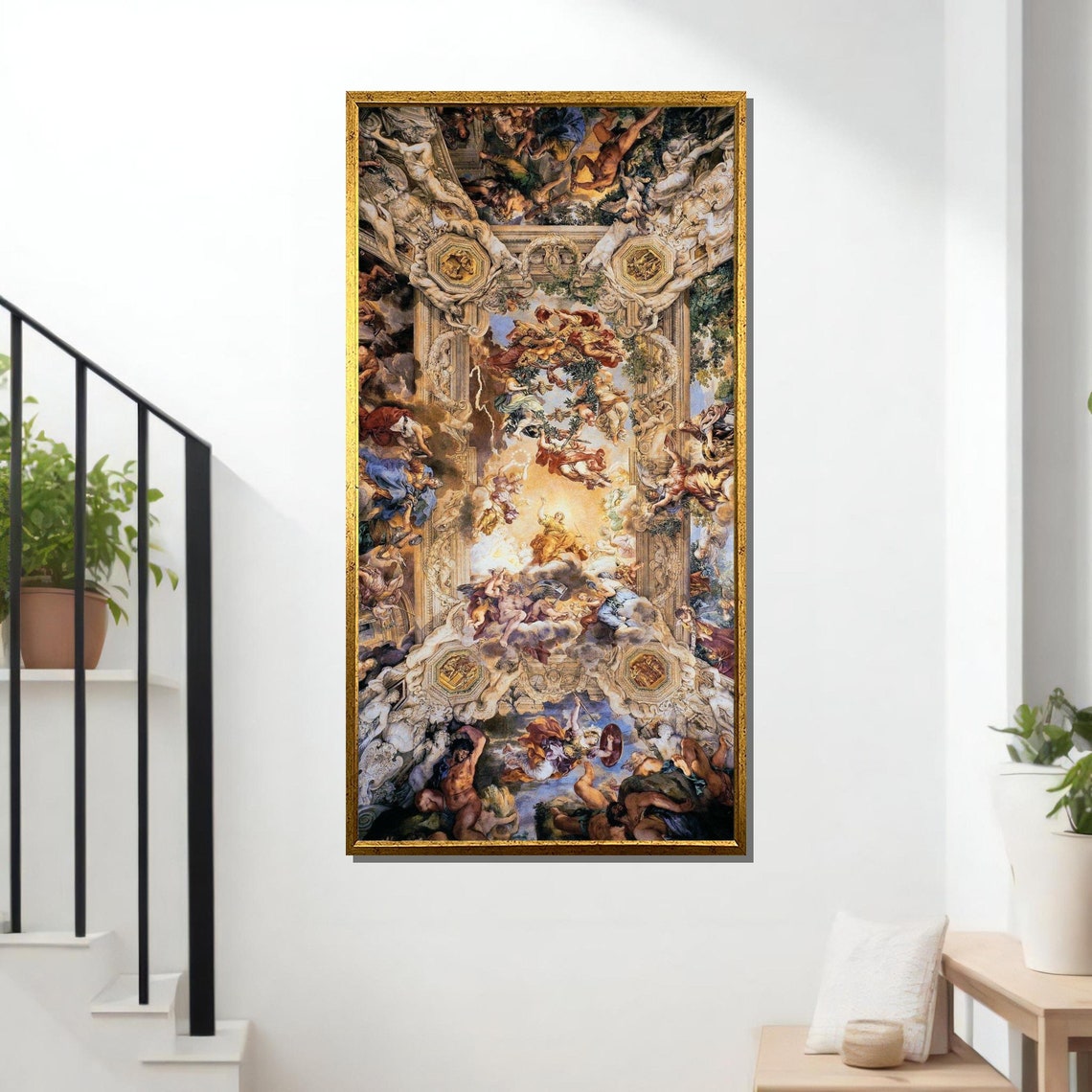 Baroque Ceiling Fresco Mythological Gods Classical Ornate Art Poster