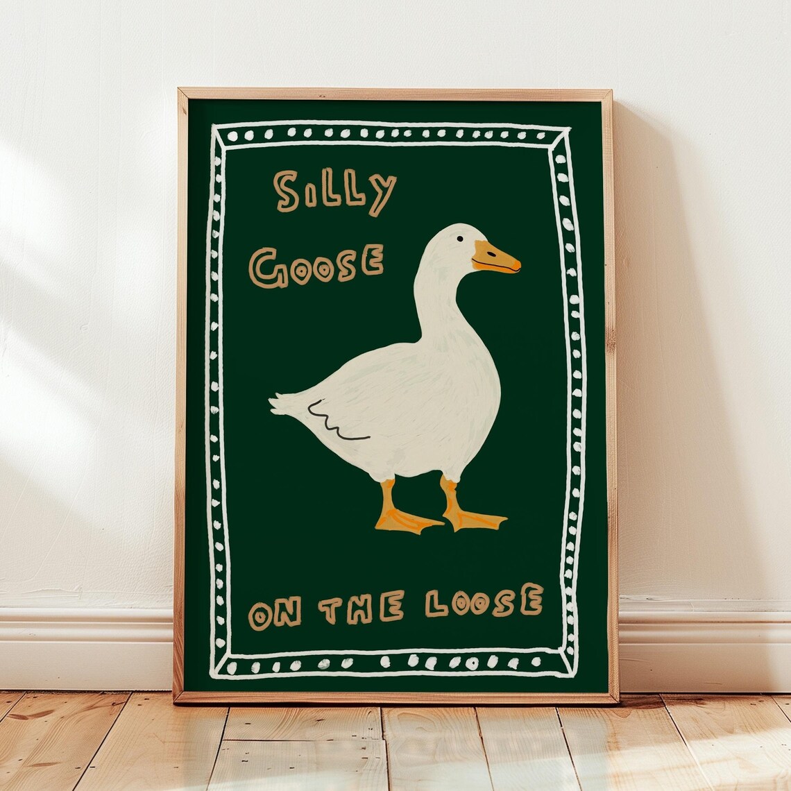 Silly Goose On The Loose Nursery Wall Art Print