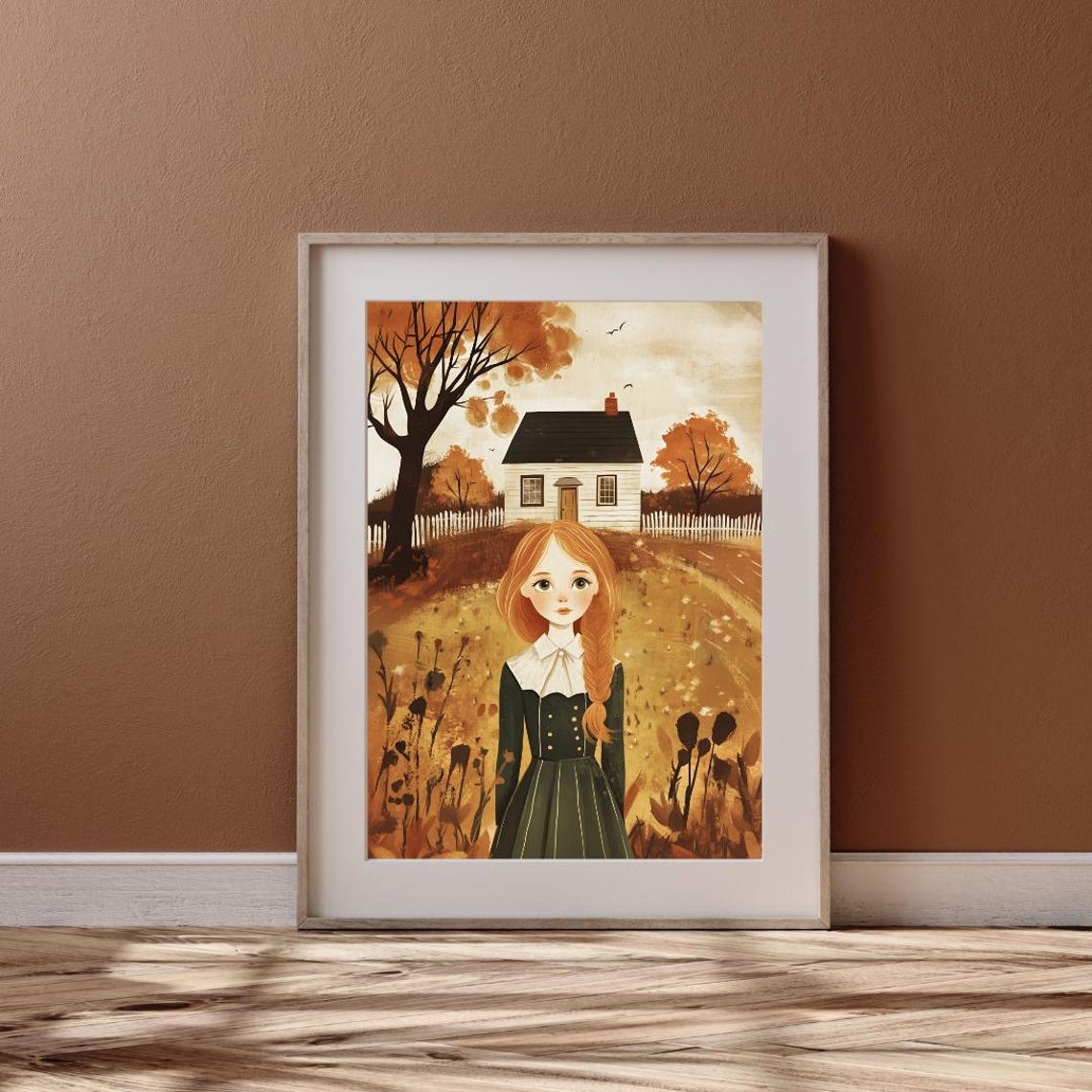 Red Haired Girl Before Cottage Anne of Green Gables Art Poster - Image 5