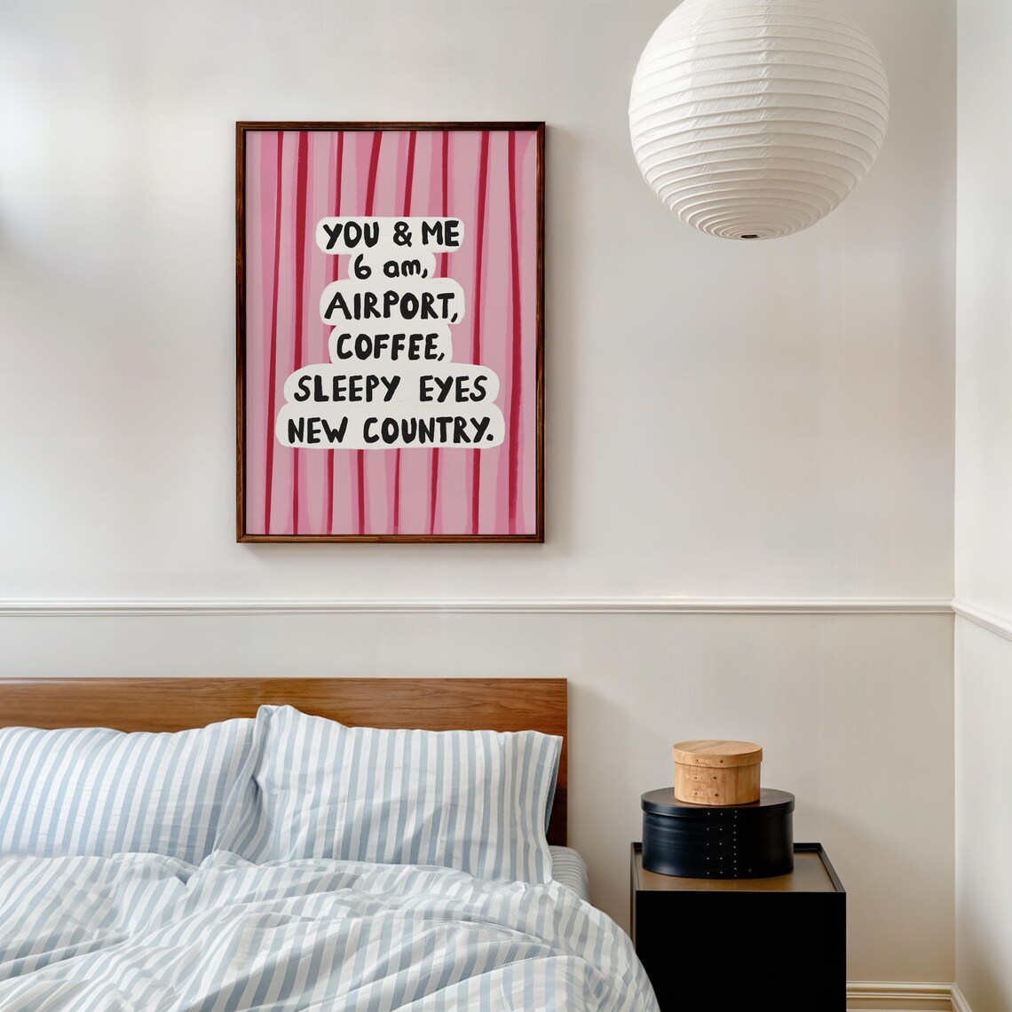 You And Me Airport Coffee Sleepy Eyes Couple Travel Quote Poster