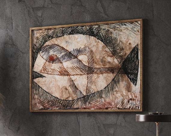 Paul Klee Exhibition Poster, Retro Abstract Art