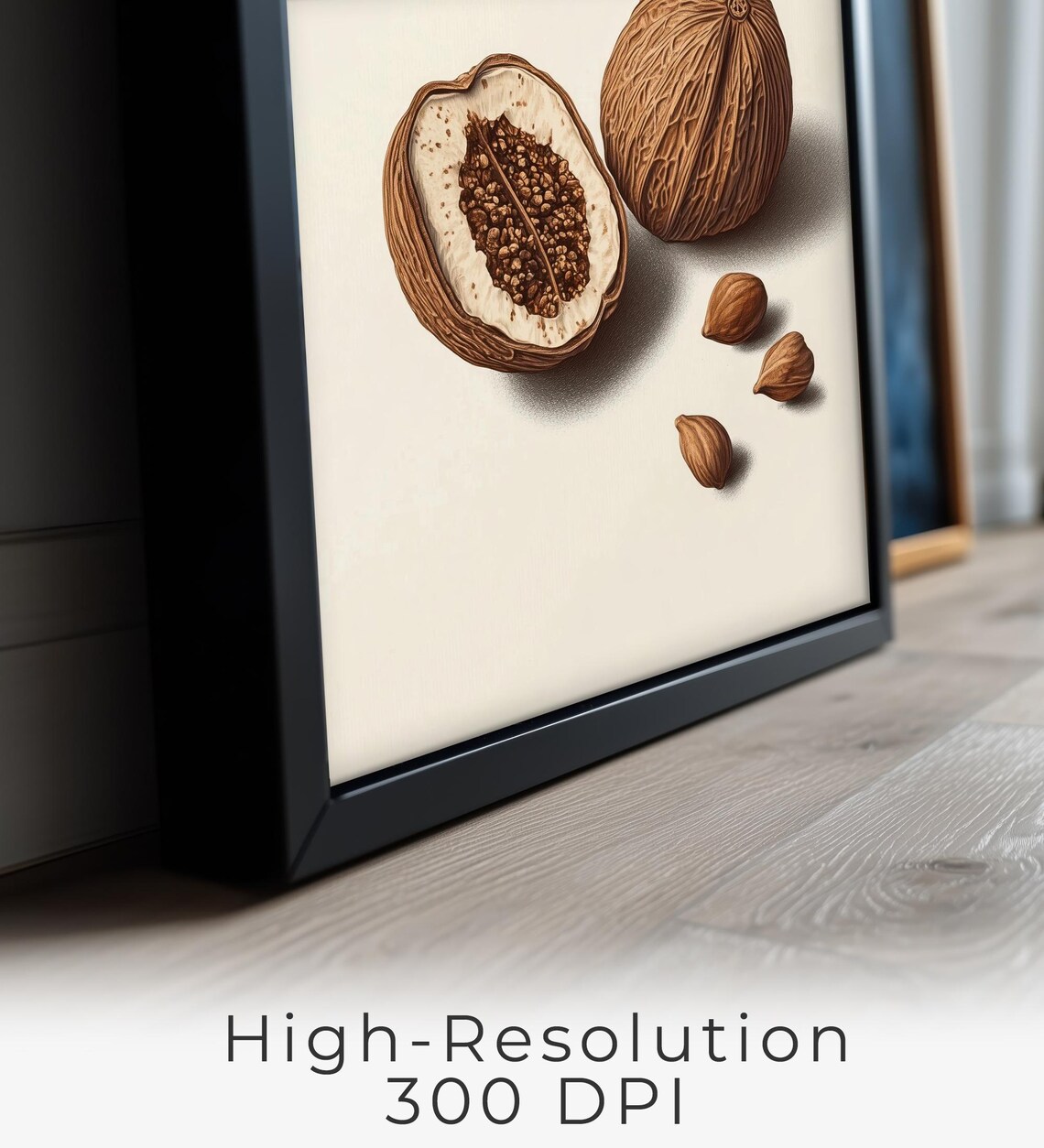 Nutmeg Farmhouse Kitchen Decor, Rustic Botanical Art Print - Image 2