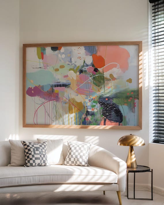 Colorful Abstract Art Print Large Modern Wall Decor