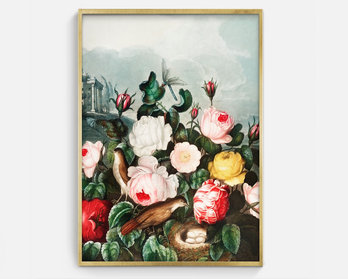 Botanical Scientific Illustration, Vintage Floral Art Print