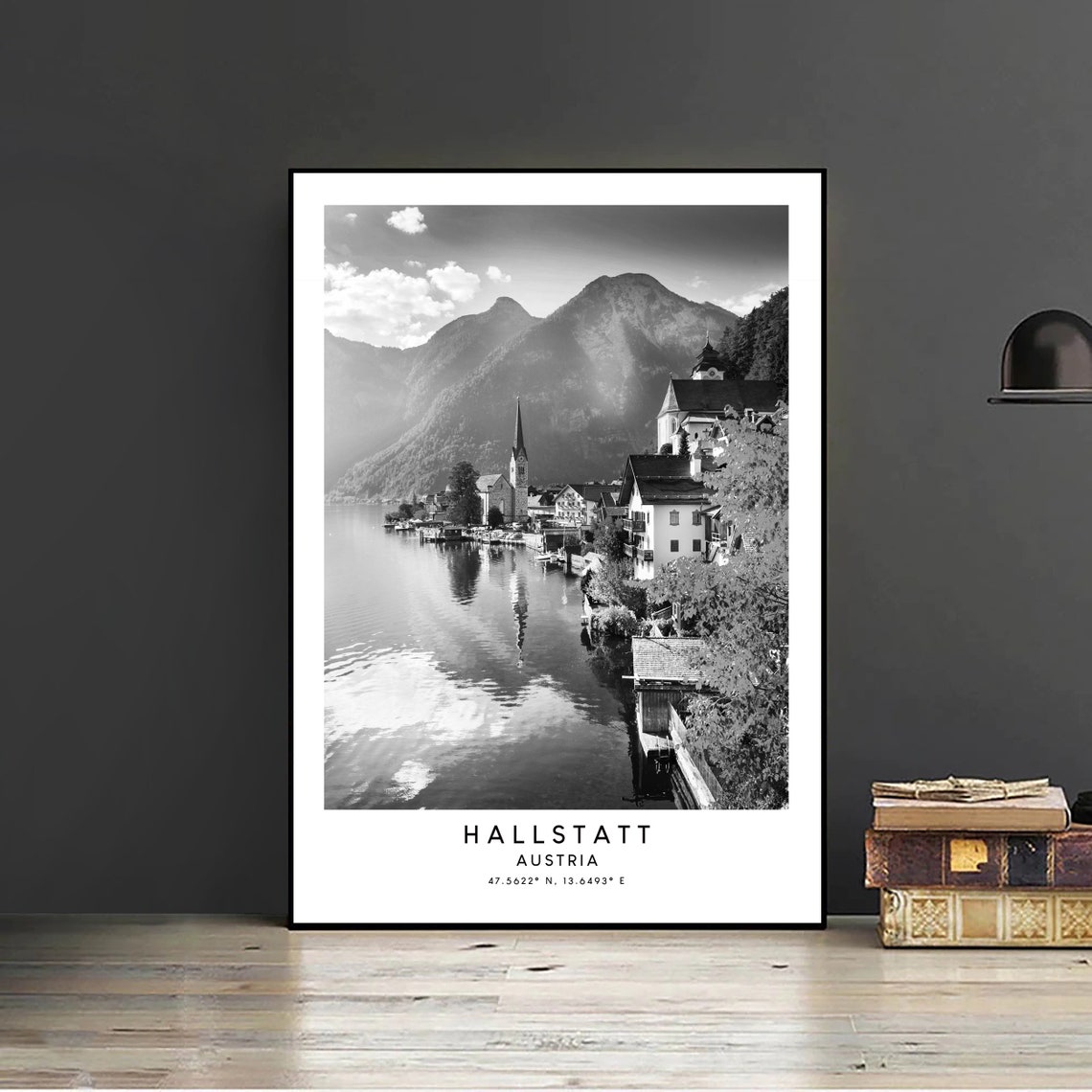 Hallstatt Minimalist Travel Poster, Austria Wall Art - Image 2