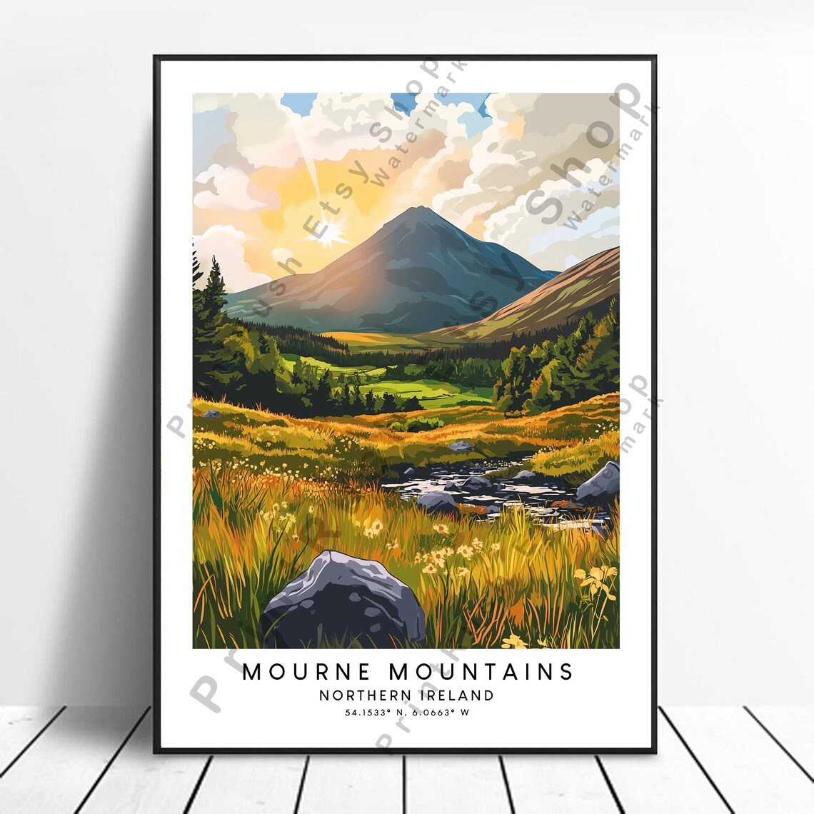 Mourne Mountains Home Decor Wall Art Print