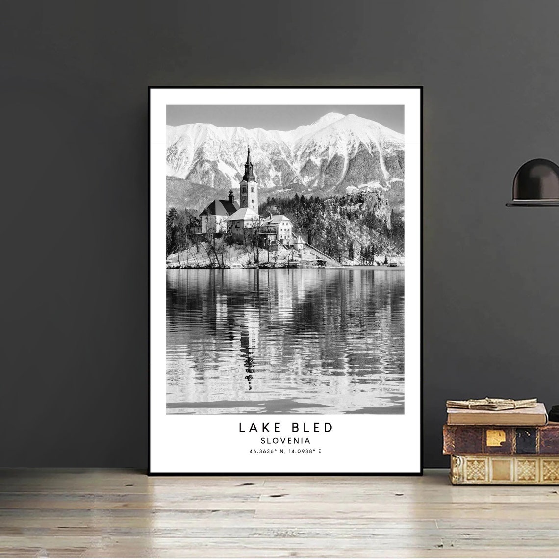 Lake Bled Minimalist Travel Poster, Slovenia - Image 2