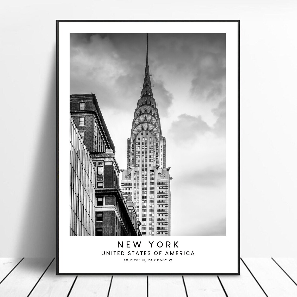 New York Crystal Building, Minimalist Travel Poster