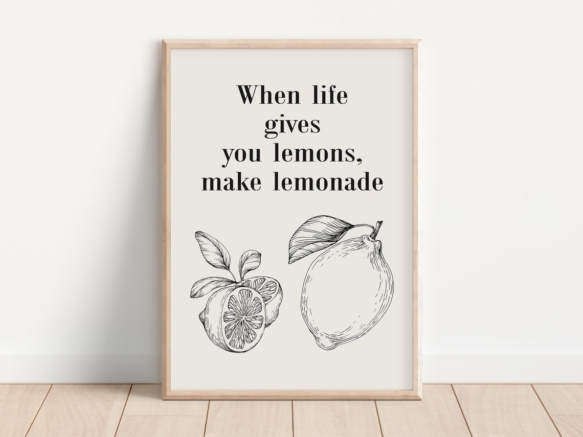 Growth Mindset Poster When Life Gives You Lemons Make Lemonade Positive Thinking Therapy Office Decor Mental Health Print - Image 3
