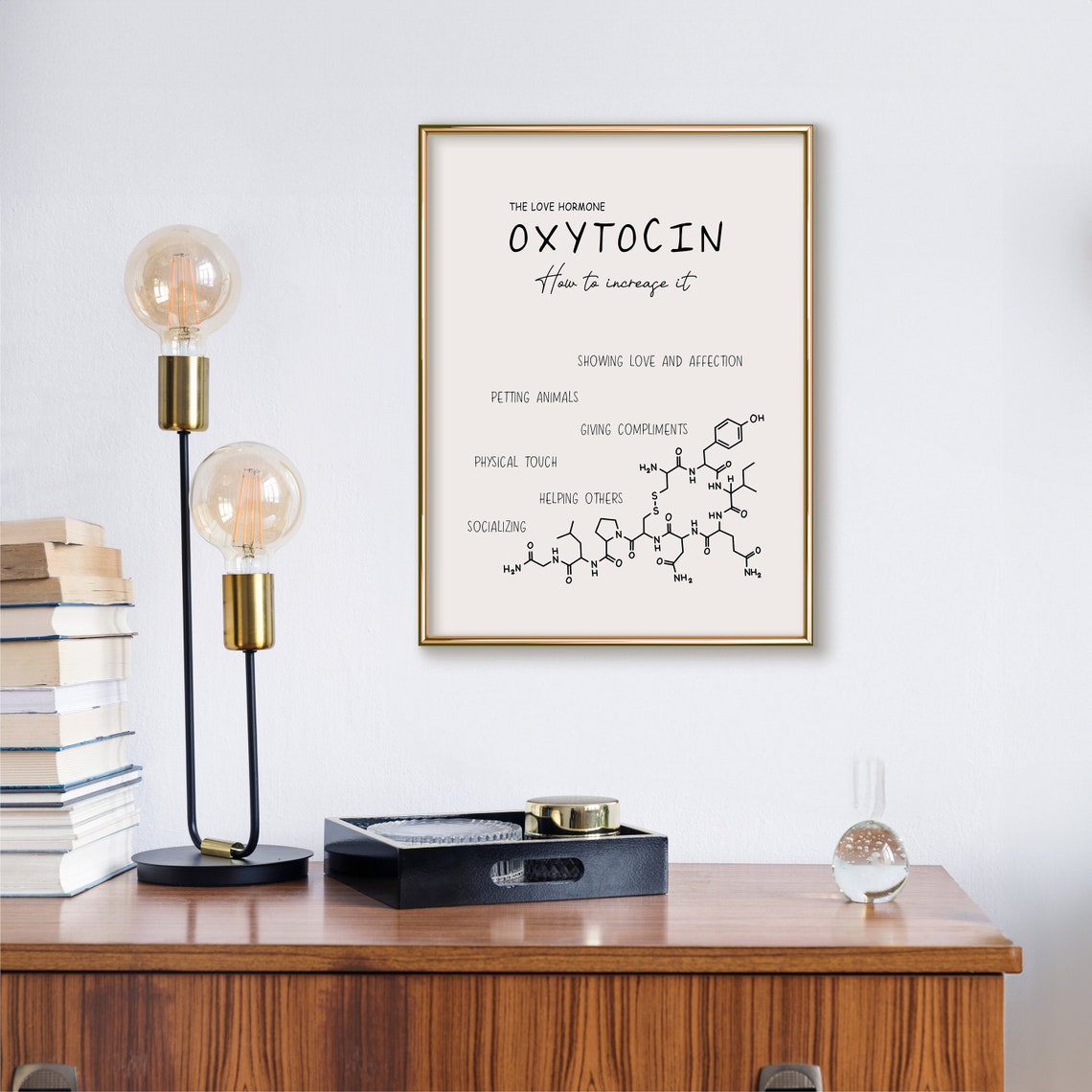 Oxytocin Love Hormone Molecule How to Increase It Science Poster - Image 3