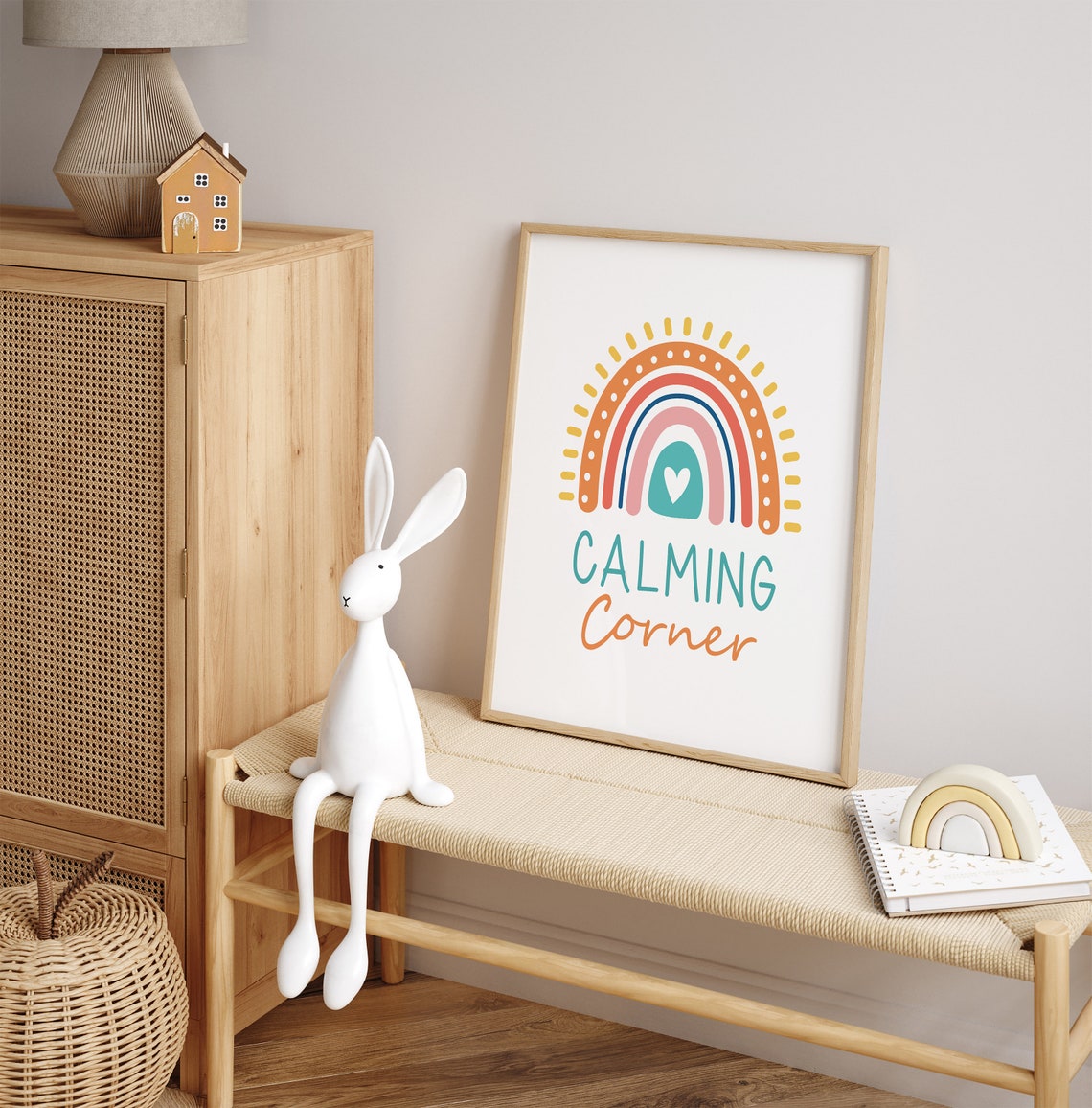 Calming Corner Rainbow Calm Down Corner Kids Classroom Poster - Image 3