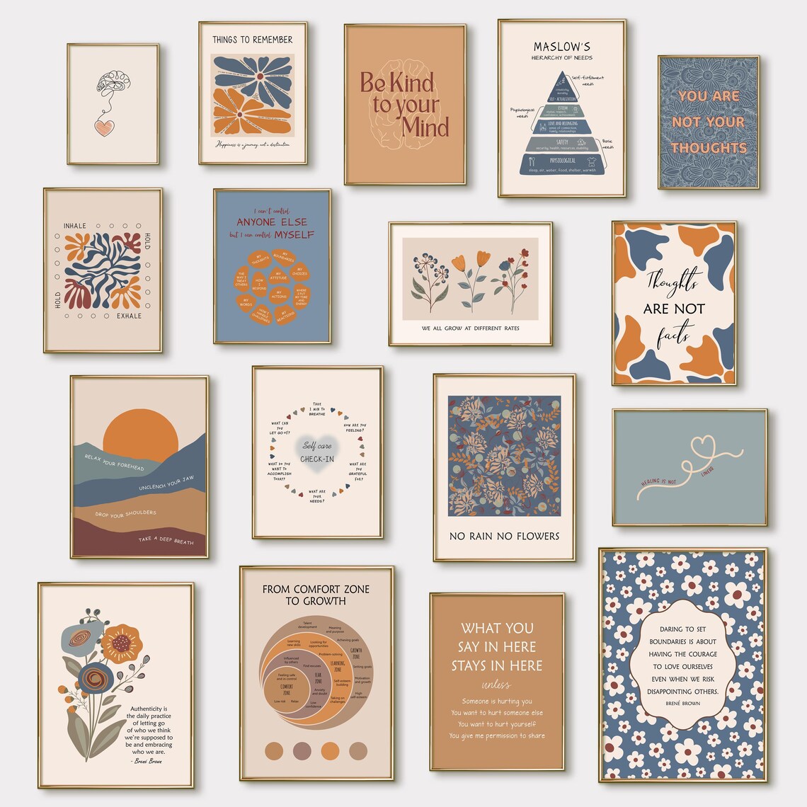 Mental Health Therapy Office Decor Quote Prints