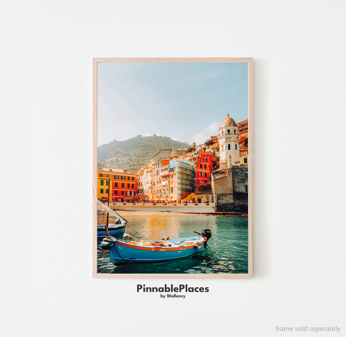 Cinque Terre Italian Coastal Village Turquoise Harbor Poster