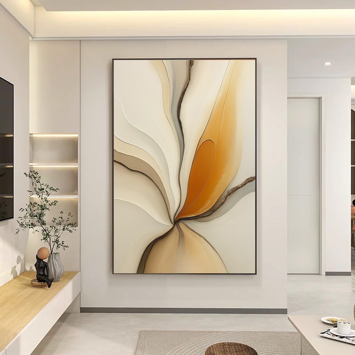 Original Abstract 3D Textured Painting, Minimalist Art - Image 2