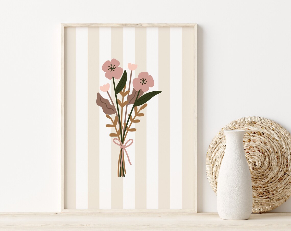 Bunch of Flowers Print, Girls Nursery Decor