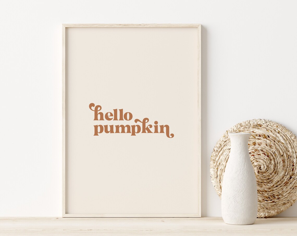 Hello Pumpkin Autumn Poster, Halloween Home Decor - Image 6
