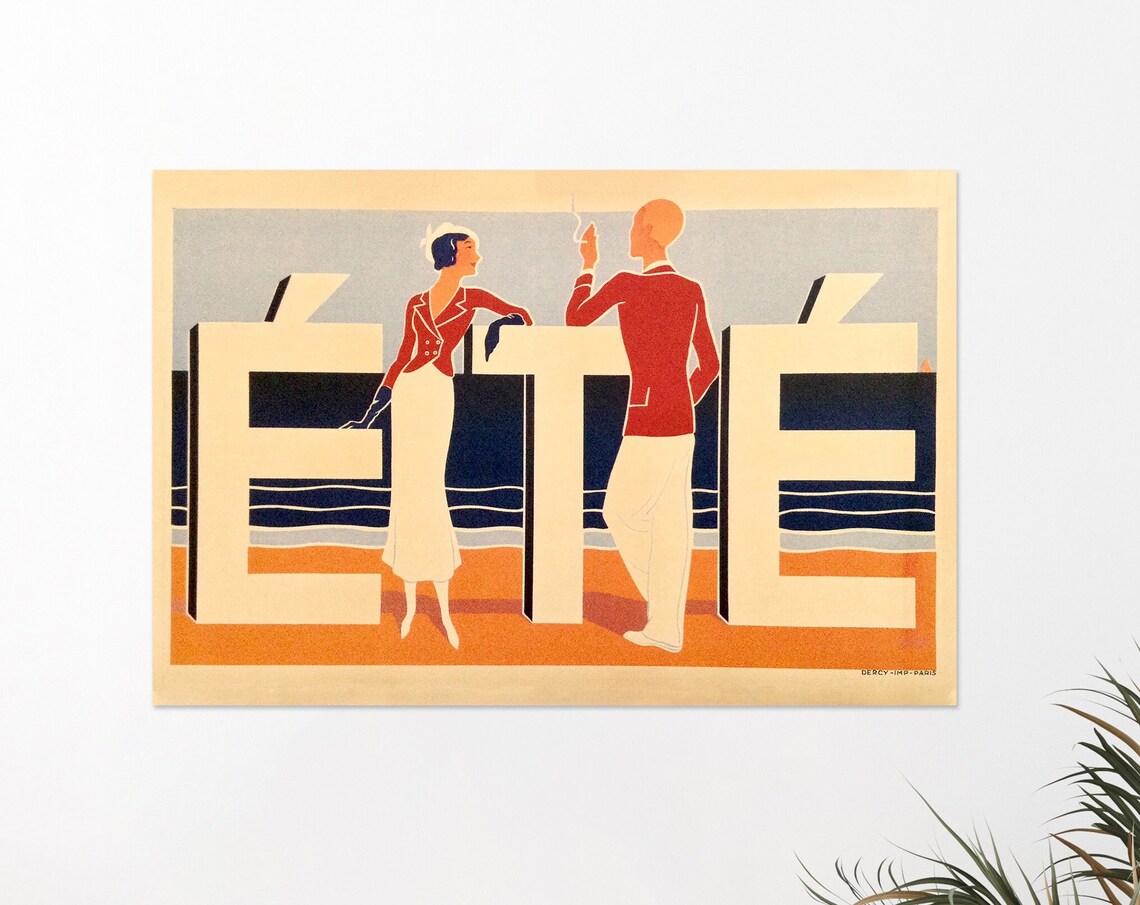 Côte d'Azur France Vintage Travel Poster, Summer - Image 4