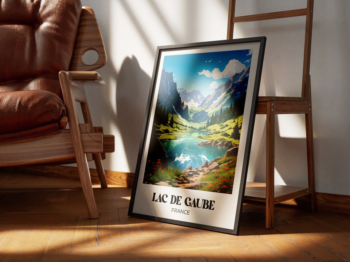 Lac De Gaube Travel Poster, French Pyrenees - Image 2