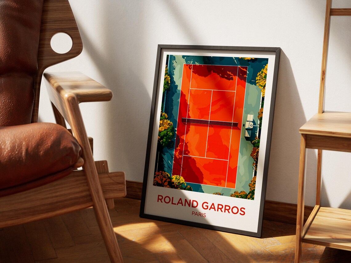 Roland Garros Tennis Watercolor Art Print - Image 4