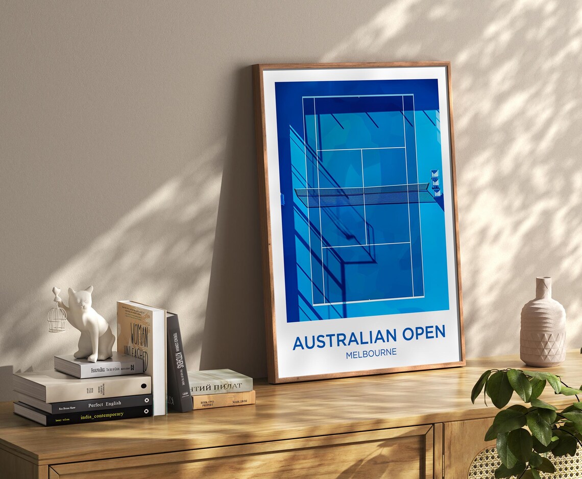 Australian Open Tennis Watercolor Art Print - Image 4