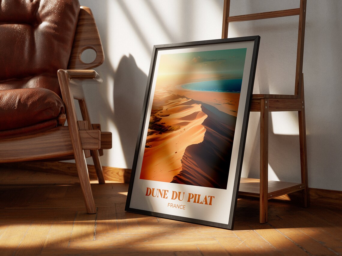 Dune Du Pilat Travel Poster, Ocean Watercolor - Image 3