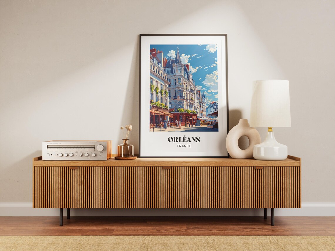 Orlans Watercolor Travel Poster, France Art Print - Image 2