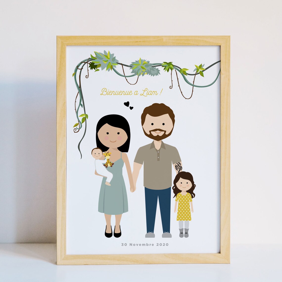 Custom Couple Portrait, Mothers Day Gift Idea - Image 5