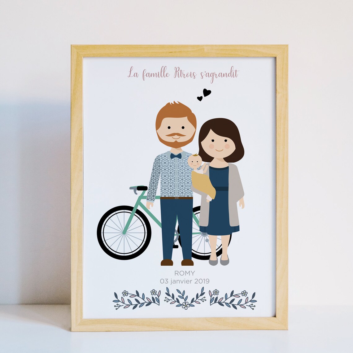 Personalized Big Family Reunion 2021 Illustrated Portrait Poster - Image 3