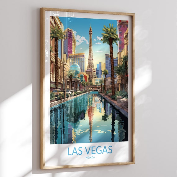 Las Vegas Print No 4 Las Vegas Poster Las Vegas Wall Art Las Vegas Art Print Las Vegas Artwork Las Vegas Travel Gift Nevada