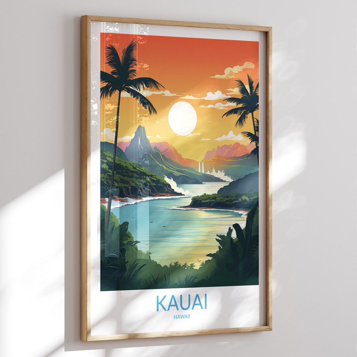 Kauai Print No 2 Kauai Poster Kauai Wall Art Kauai Art Print Kauai Artwork Kauai Travel Gift Hawaii Print Hawaii Poster Home Decor