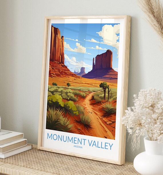 Monument Valley Print Monument Valley Poster Monument Valley Wall Art Monument Valley Art Print Artwork Travel Gift Arizona