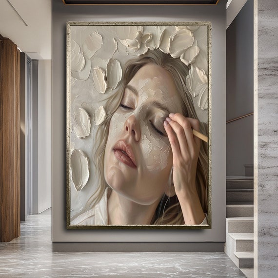 Woman Makeup Art Beauty And Glamour Wall Decor Stylish Female Portrait Print Modern Fashion Art
