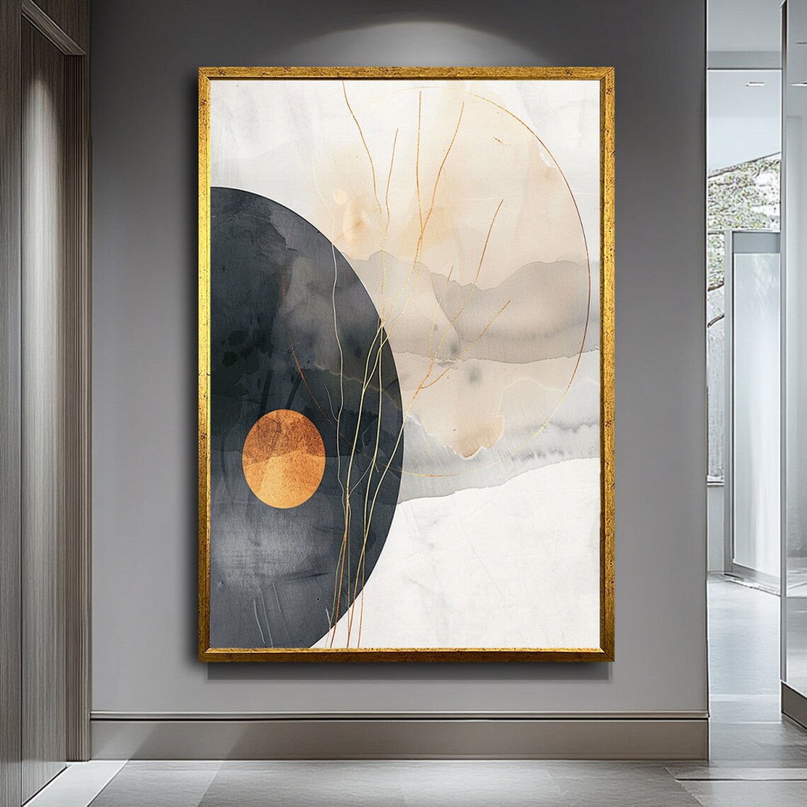 Abstract Expressionism Monochrome Art Print