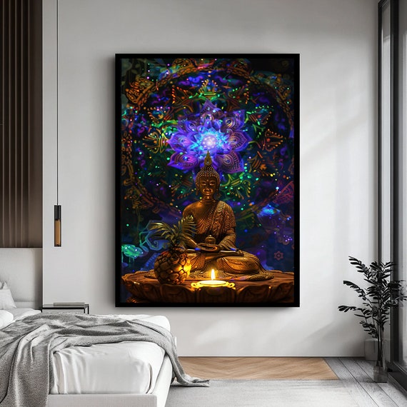 Hindu Buddha Man In Meditation Art Spiritual Zen Decor Peaceful Mindfulness Wall Art