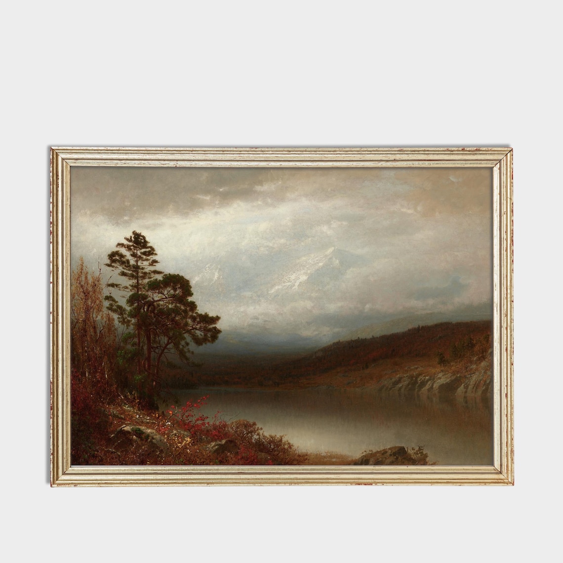 Vintage Autumn Landscape Art Print, Rustic Moody - Image 3