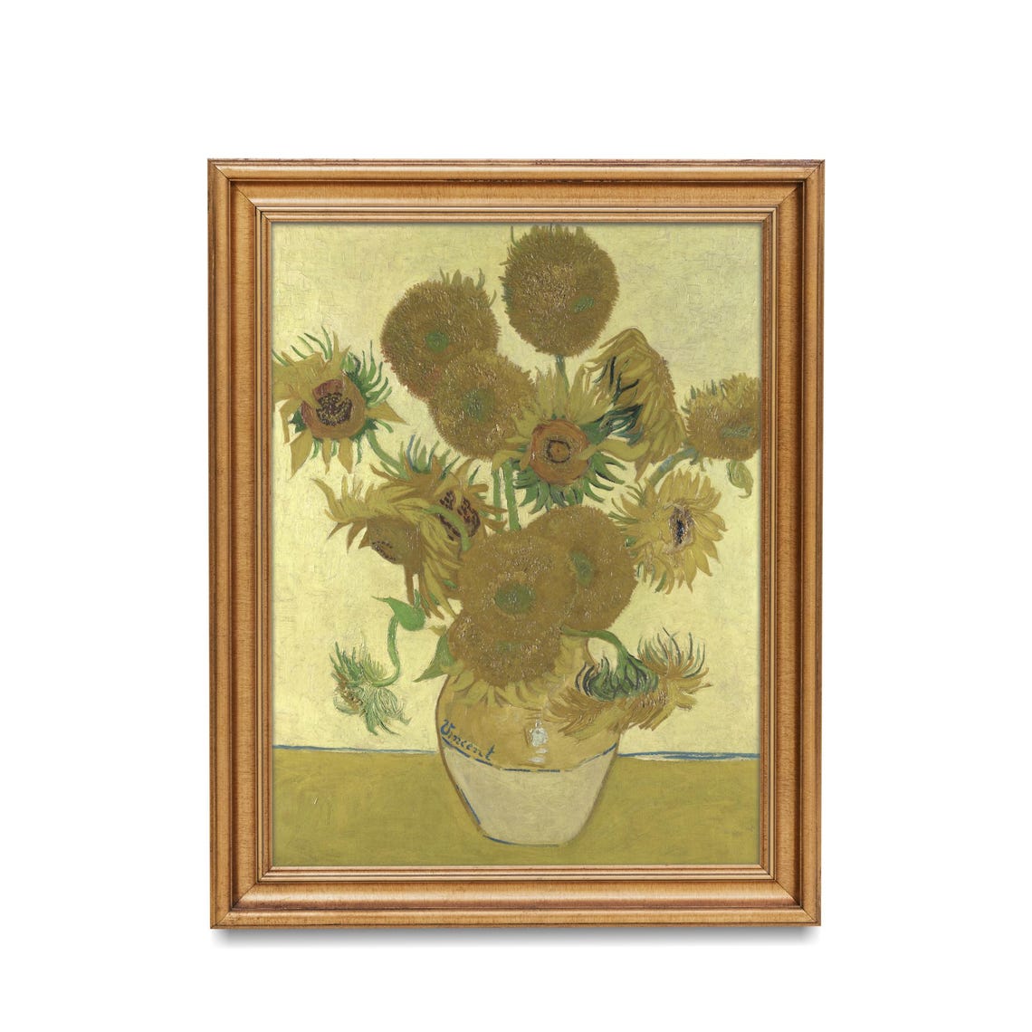 Vincent van Gogh's Famous Sunflowers in a Vase Classic Poster - Image 4