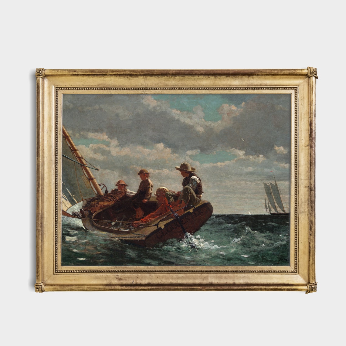 Winslow Homer Breezing Up Boys Sailing Boat American Classic Poster - Image 4
