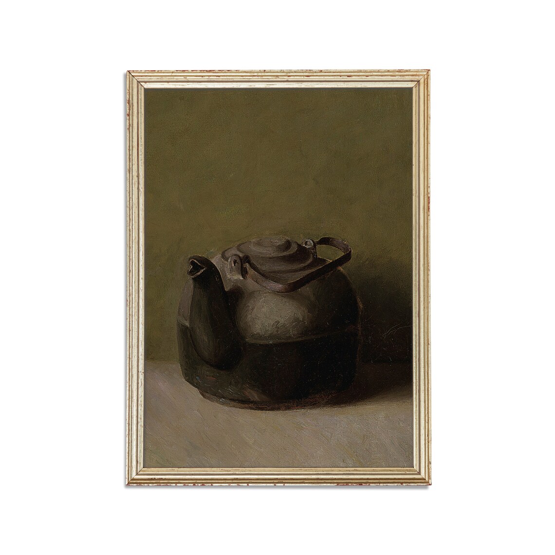 Still Life With Teapot, Antique Farmhouse Art Print - Image 2