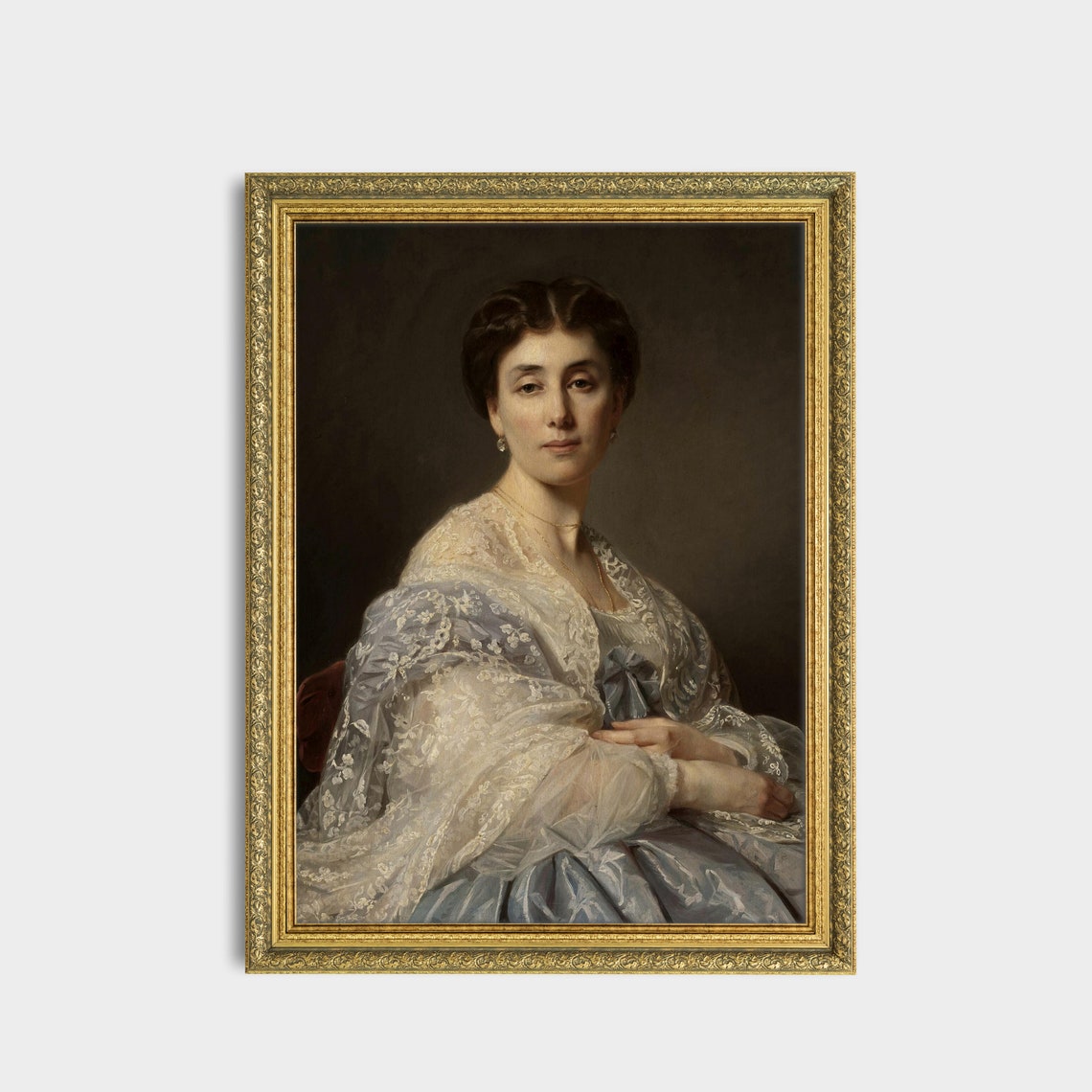 Vintage Portrait Painting Antique Woman Portrait Victorian Print Oil Painting Print Wall Art Fine Art - Image 3