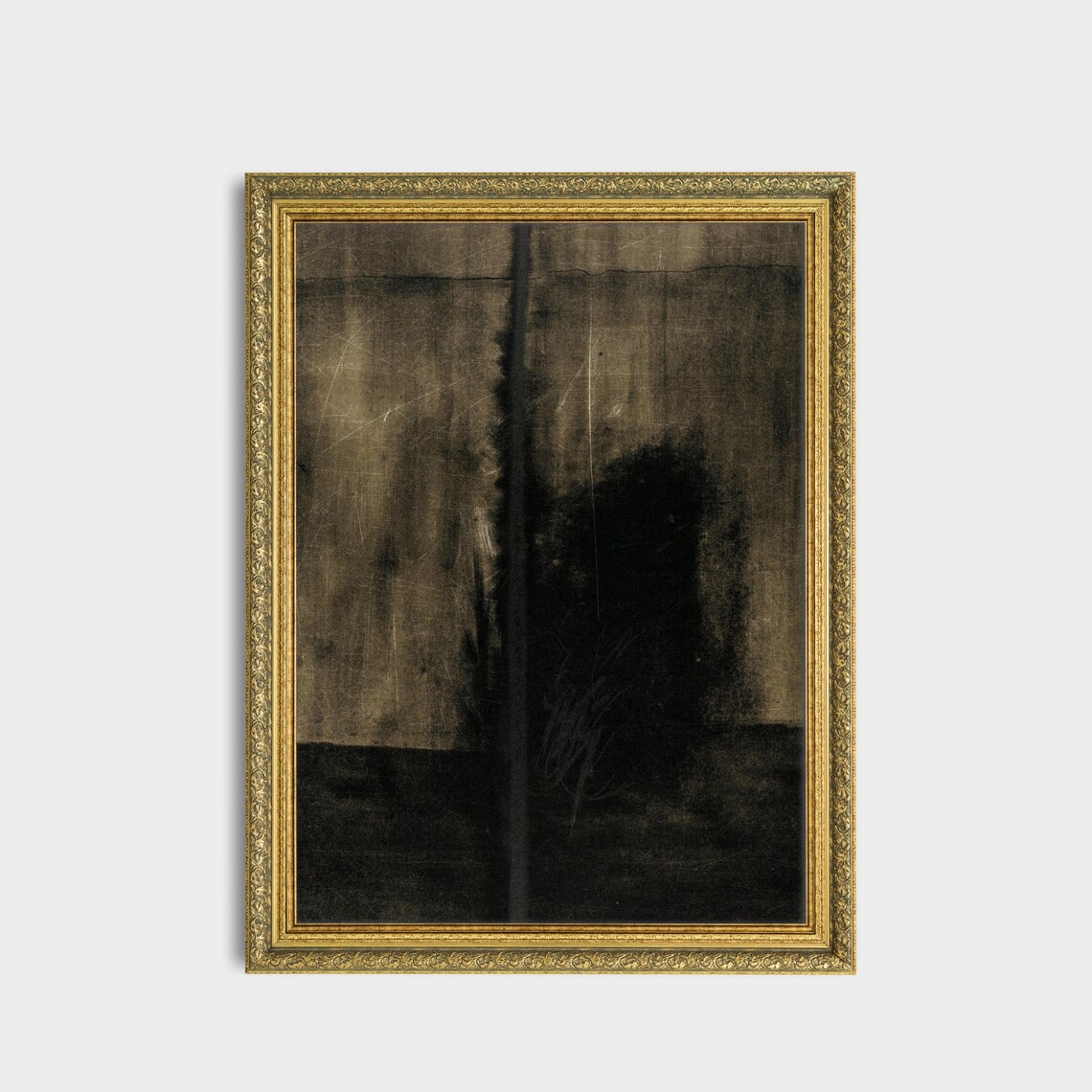 Vintage Abstract Painting, Rustic Wall Art Print - Image 3