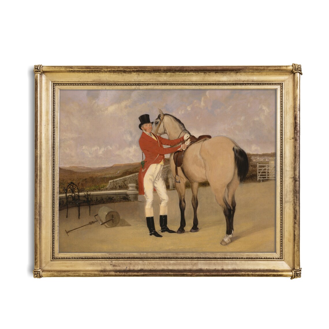 Vintage Equestrian Horse Painting, Rustic Farmhouse Art Print - Image 3